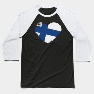 I love my country. I love Finland. I am a patriot. In my heart, there is always the flag of Finland. Baseball T-Shirt